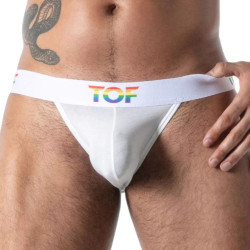 Jockstrap PRIDE JOYFUL Blanc de TOF Paris