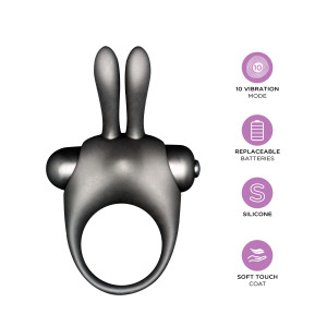 Coffret Cockring rabbit + Gel stimulant clitoris ORGASMIC BUNNY