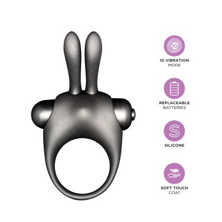 Coffret Cockring rabbit + Gel stimulant clitoris ORGASMIC BUNNY