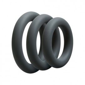 Lot de 3 cockrings en silicone de Optimale Epaisseur 10mm
