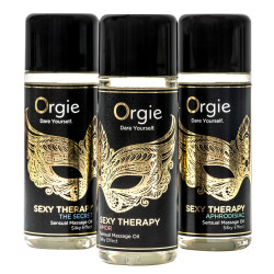 Coffret 3 Huiles de Massage SEXY THERAPY Noir