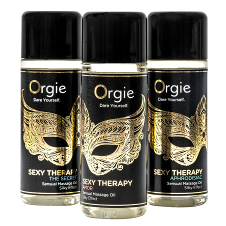 Coffret 3 Huiles de Massage SEXY THERAPY Noir