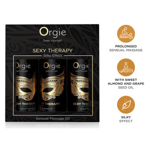 Coffret 3 Huiles de Massage SEXY THERAPY Noir