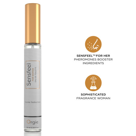 Eau de Toilette Pheromone pour Femme SENSFEEL Orgie 10ml Voyage