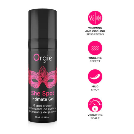 Gel Stimulant Point G SHE SPOT 15ml Rose