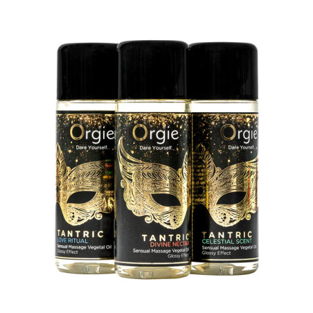 Coffret 3 Huiles de Massage TANTRIC Noir