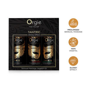 Coffret 3 Huiles de Massage TANTRIC Noir
