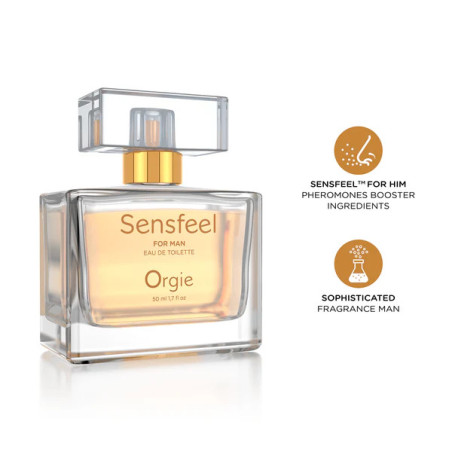 Eau de Toilette Phéromone pour Homme SENSFEEL Orgie 50ml