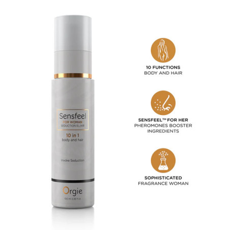 Lotion pour Corps et Cheveux SENSFEEL FOR WOMAN 100ml Noir