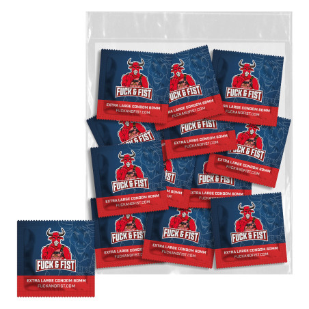 Préservatifs en latex FUCK & FIST 60 mm - Pack de 12