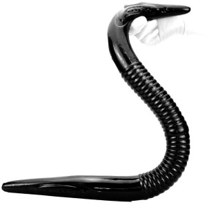 Double Gode long BLACKWORM 75 x 4.5cm