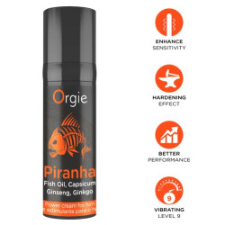 Crème de pénis stimulante PIRANHA 15ml 2