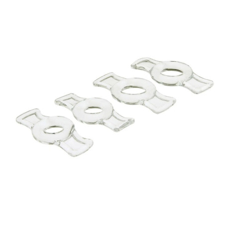 Mini cockrings BOWRING Transparents - Lot de 4