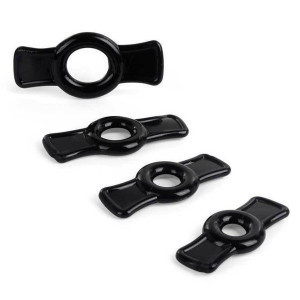 Mini cockrings BOWRING Noirs - Lot de 4