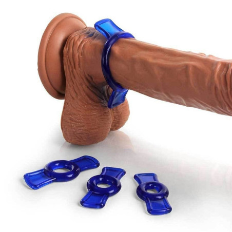 Mini cockrings BOWRING Bleus- Lot de 4