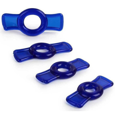 Mini cockrings BOWRING Bleus- Lot de 4