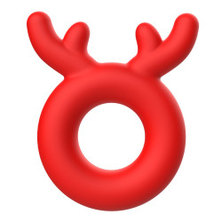Cockring Renne REINDEER  Rouge - Diamètre 27 mm