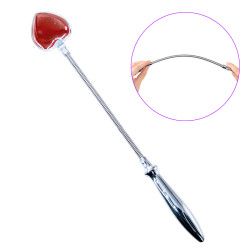 Paddle flexible 41cm + Plug anal SILVER HEART - LuxuryFantasy