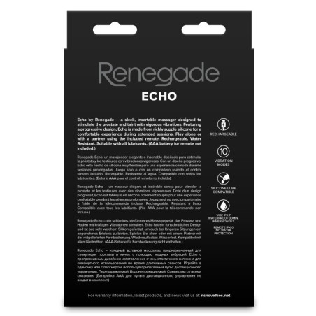 Stimulateur prostatique vibrant ECHO 9 x 3.2cm