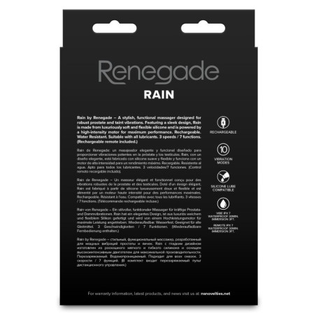 Stimulateur prostatique vibrant RAIN 9 x 3.6cm