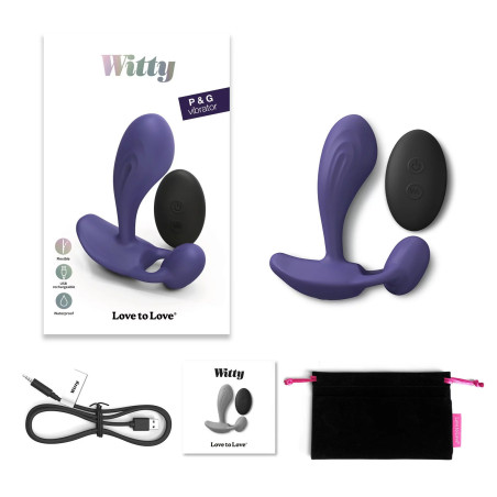 Stimulateur prostatique vibrant WITTY 9 x 3.1cm