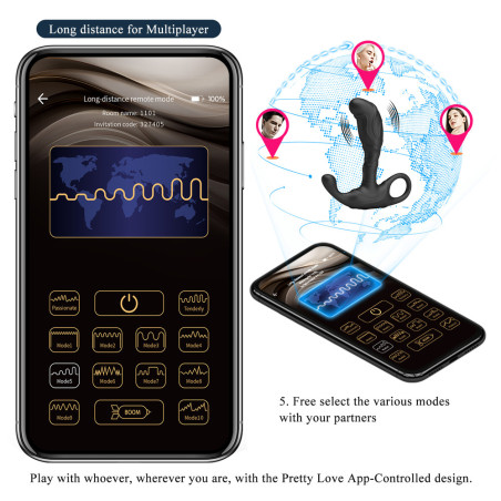 Stimulateur prostatique connecté ANDREW de Pretty Love