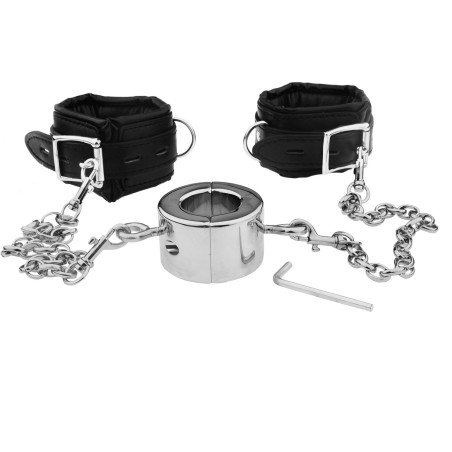 Menottes avec Ballstretcher WRISCOCK L de BDSMaster