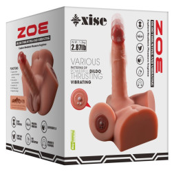 Masturbateur avec pénis vibrant ZOE 16.5 x 4.5cm 2