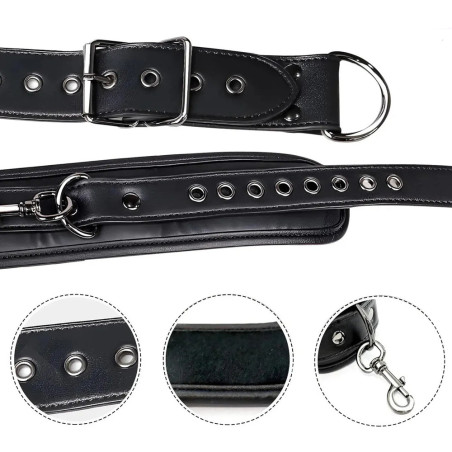 Attaches Poignets-Cou RESTIG Simili par BDSMaster