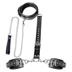 Attaches Poignets-Cou RESTIG Simili par BDSMaster