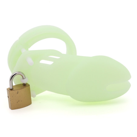 Cage de chasteté phosphorescente PHOSCOCK M 10.5 x 2.7 cm de CockLock