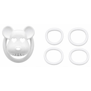 Cage de chasteté Blanche BEAR LOCK 5 x 3.1 cm de CockLock