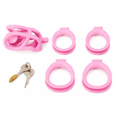 Cage de chasteté RAMMAK M Rose de 9.5 x 2 cm par CockLock