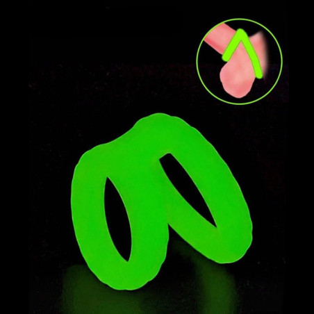 Double Cockring phosphorescent LUMOS 25 mm de CockzRing