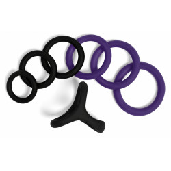 Pack 7 Cockrings FULL ERECT Noir-Violet de CockzRing 2