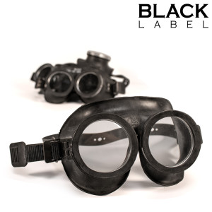 Véritables Lunettes RUBBER GOGGLES Noires de Black Label