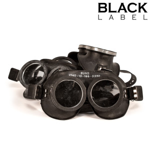 Véritables Lunettes RUBBER GOGGLES Noires de Black Label