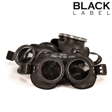 Véritables Lunettes RUBBER GOGGLES Noires de Black Label