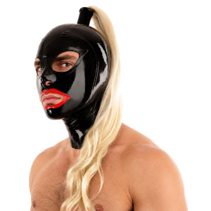Cagoule en latex REDLIPS Cheveux blonds