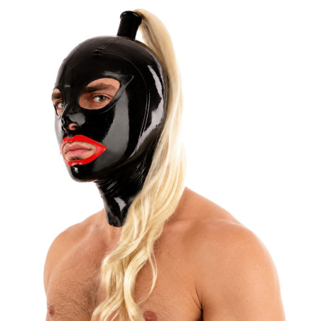 Cagoule en latex REDLIPS Cheveux blonds de LateXcite