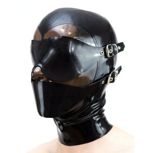 Cagoule en latex MODUL FACE Noire de LateXcite