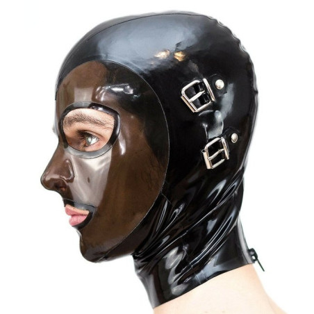 Cagoule en latex MODUL FACE Noire de LateXcite