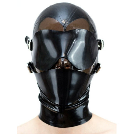 Cagoule en latex MODUL FACE Noire de LateXcite