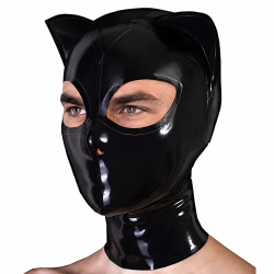 Cagoule en latex FULL CAT Noir de LateXcite