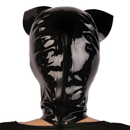 Cagoule en latex FULL CAT Noir de LateXcite