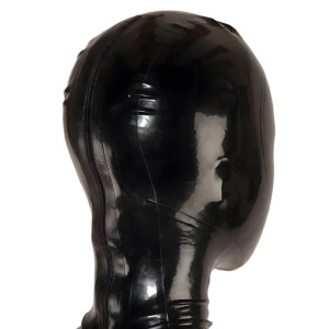 Cagoule en latex avec Bâillon ULTIMA GAG Noire de LateXcite