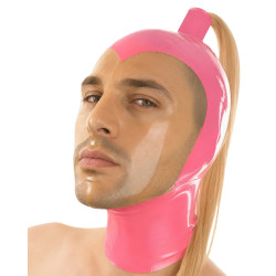 Cagoule en latex BLONDTAIL Rose de LateXcite