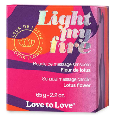 Bougie de Massage LIGHT MY FIRE 65g Fleur de Lotus