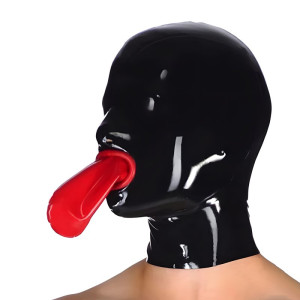 Cagoule en latex avec gaine buccale DOMOUTH de LateXcite