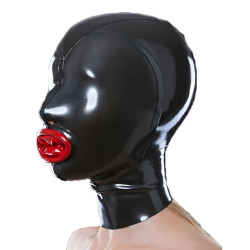 Cagoule en latex avec gaine buccale DOMOUTH de LateXcite